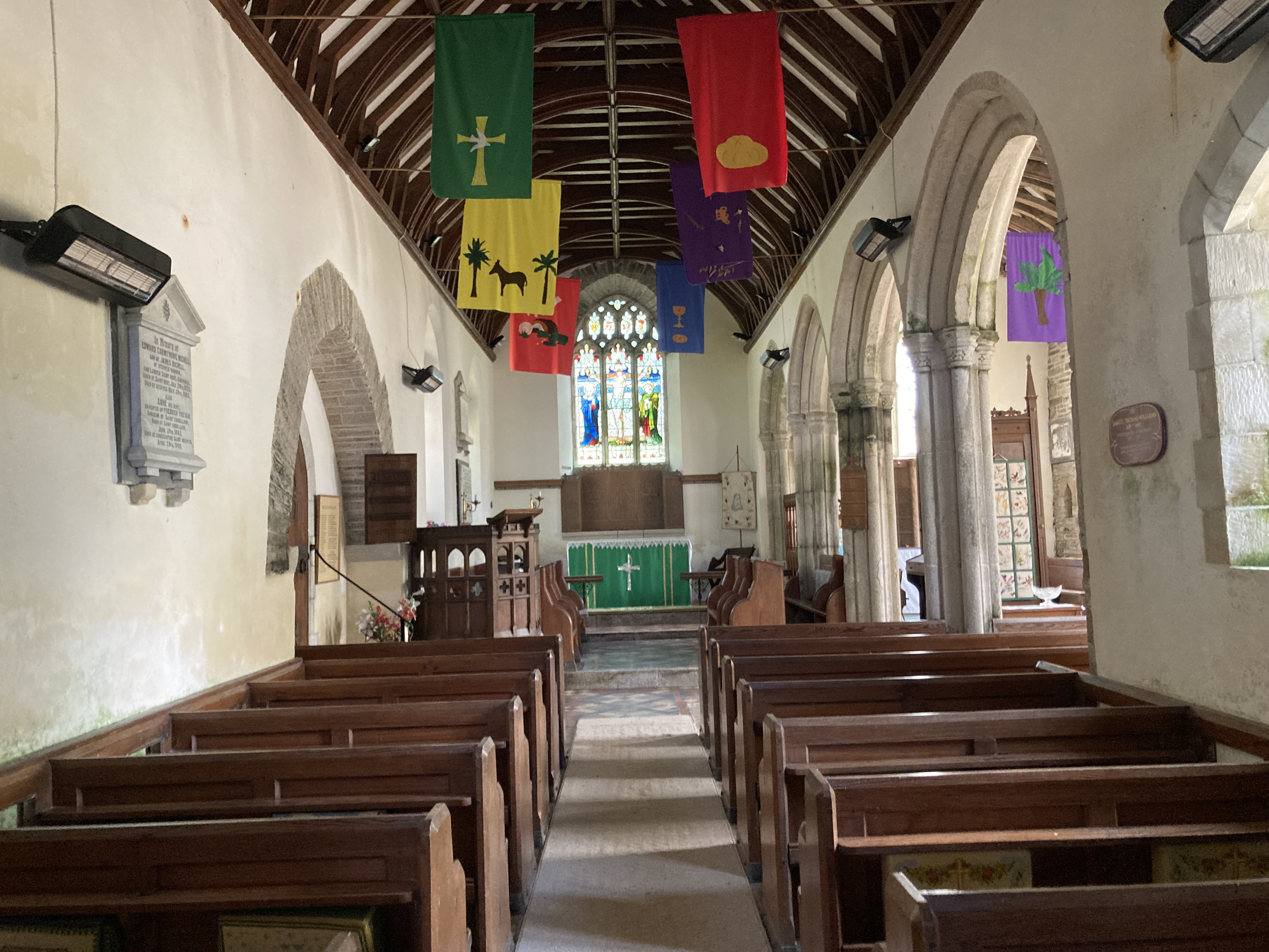 Hell and church interior